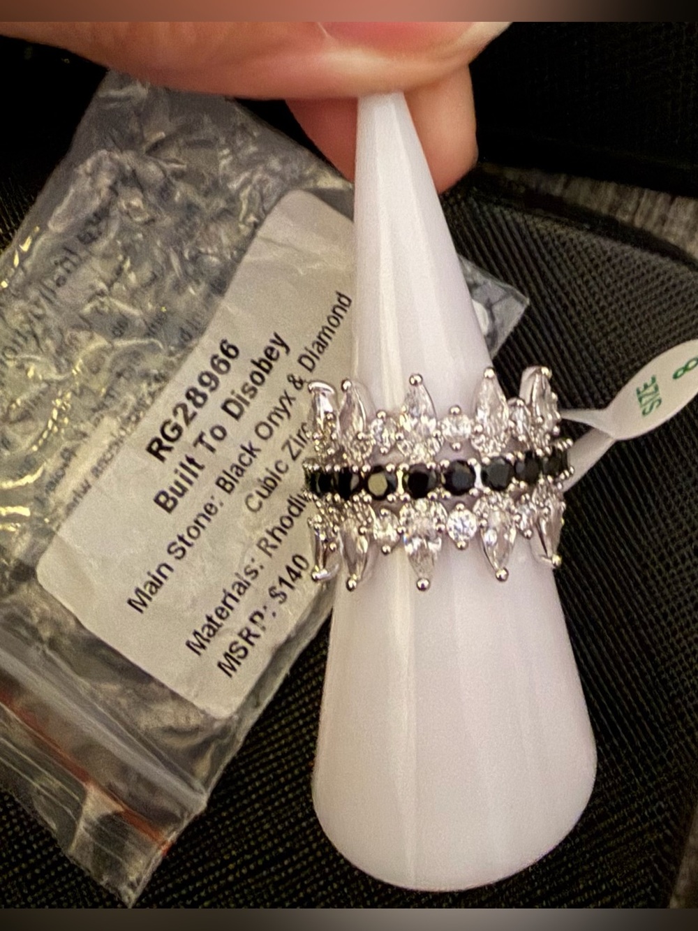 NWT BP RG28966 Untamed Onyx CZ ring Size 8